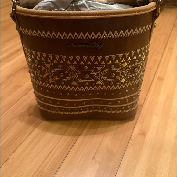 American Bling Western Patterned Shoulder/Crossbody Bag - Picture 2 of 6